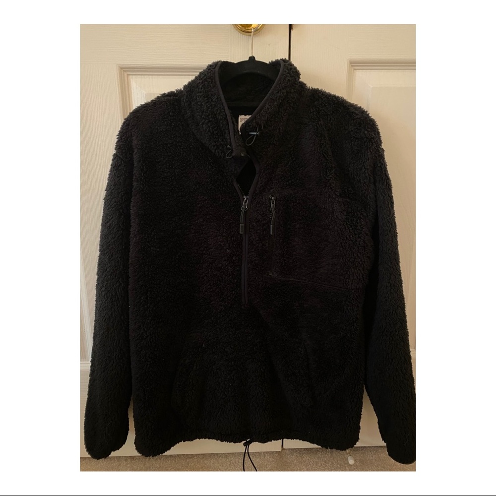PINK Black Fluffy Sweater